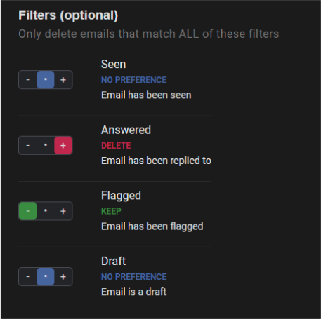 Specify Filter Rules to Delete or Exclude Emails in Mass
