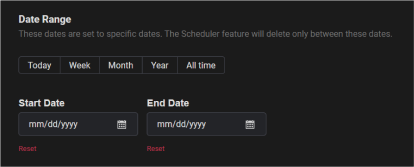 Delete Twitch content within a date range