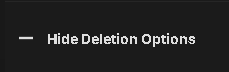 The deletion options section of Redact's Discord form, left at defaults