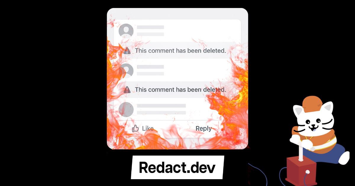 Facebook comment deletion illustration.