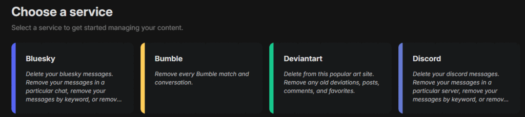 Log in to Redact and select Discord as your target service in Redact