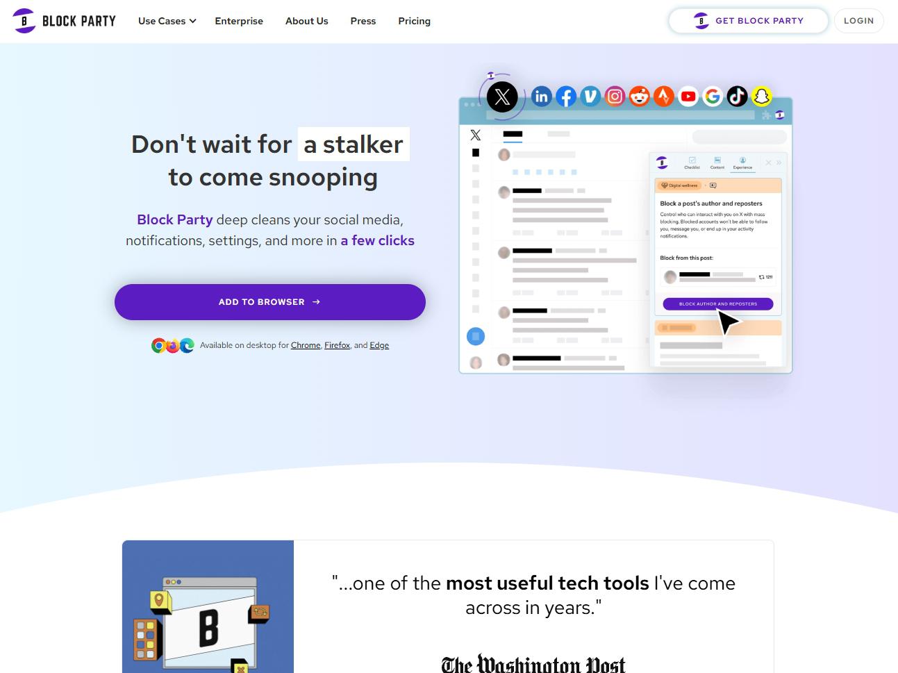 Block Party homepage