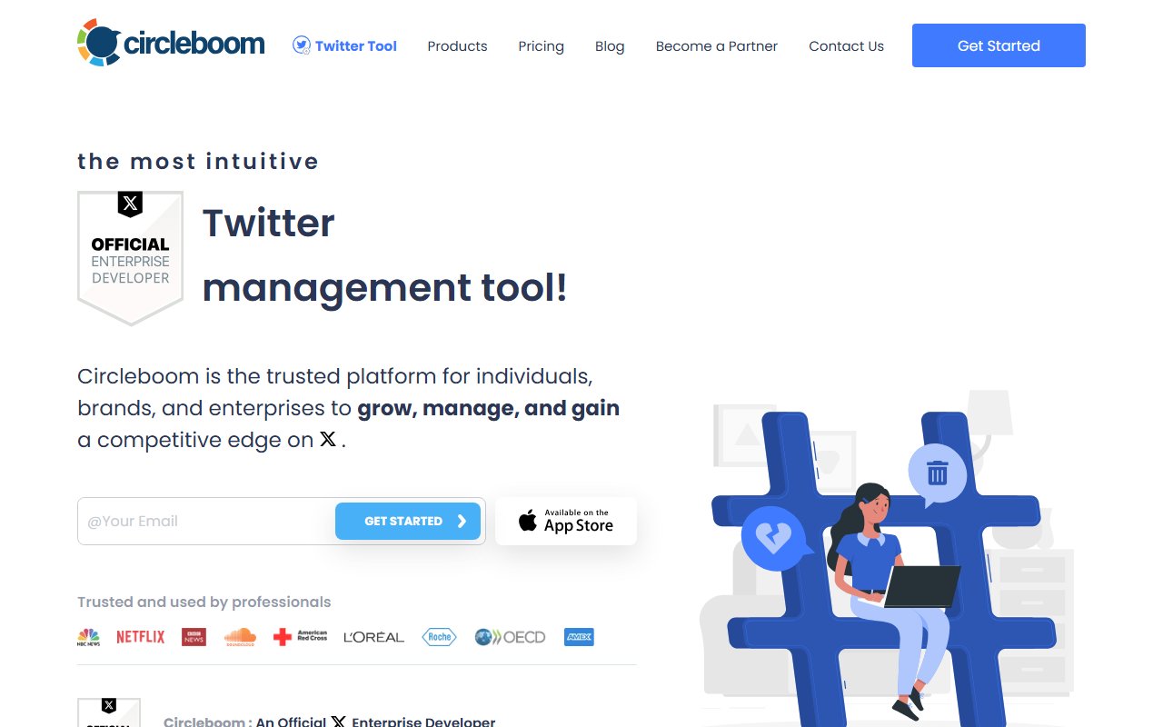 Circleboom's Twitter tool page on October 15, 2026