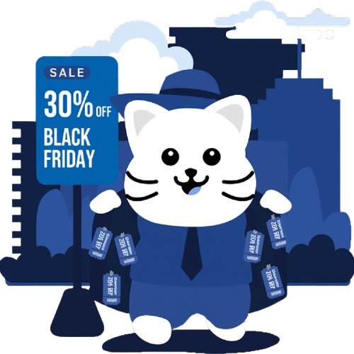 image of Redacto the cat on a promo campaign