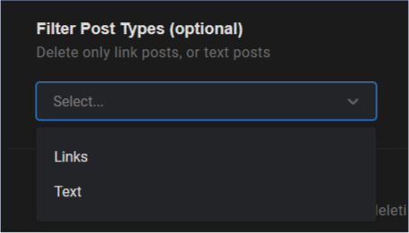 Filter post types