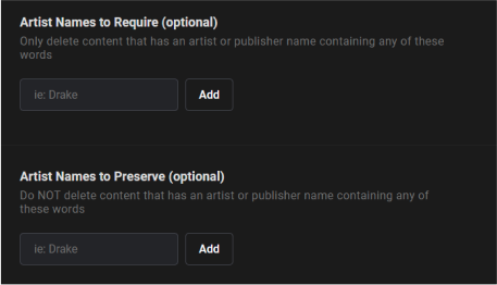 Delete or preserve Spotify songs and follows for specific artists