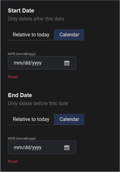 Delete Microsoft Teams messages by date range