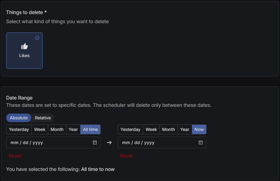 Delete all Likes on Threads at Once