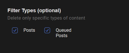 Delete posts or queued posts