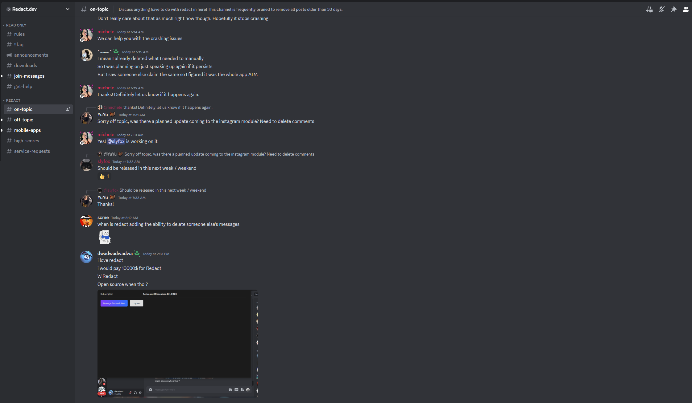 Redact's Discord Channel 