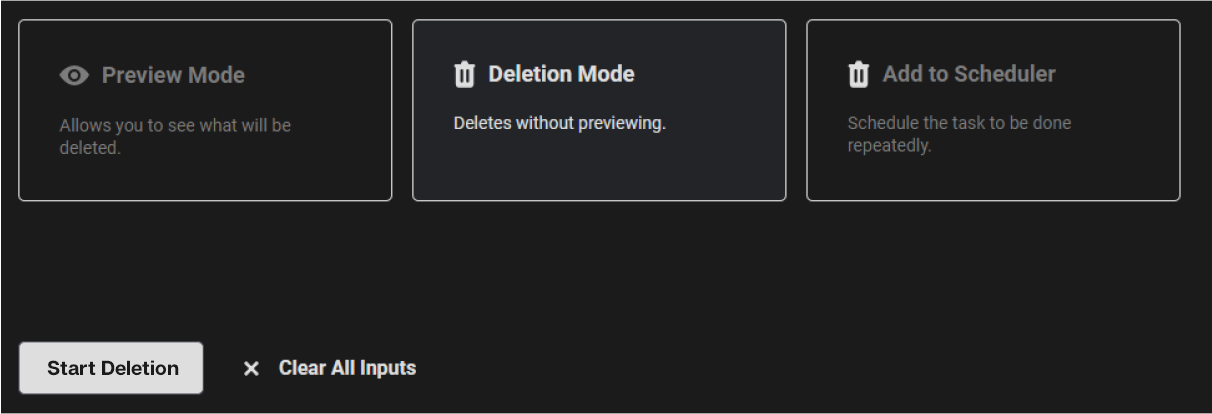 Deletion mode