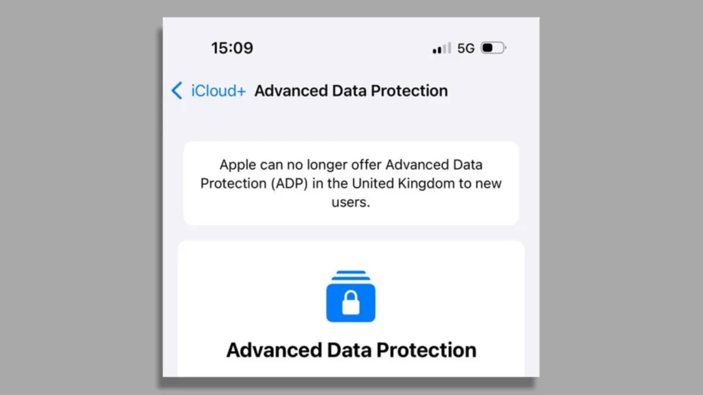 Advanced Data Protection Feature - no longer available in the UK