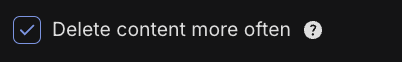 Option to delete tweets more often
